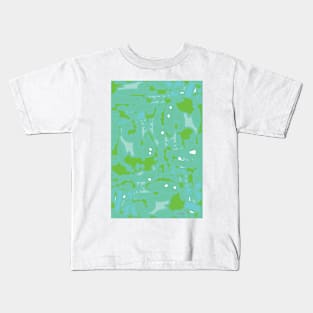 Turquoise Pattern Kids T-Shirt